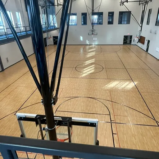 basketball court floor installation Crawford County Wellness Center 